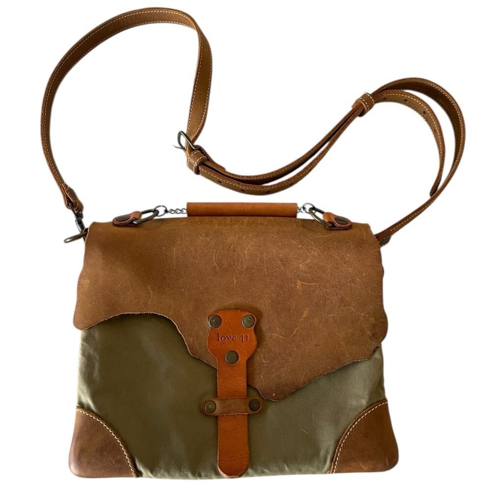 Love 41 Leather Crossbody ASaddle Bag/ Purse